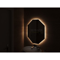 Зеркало в ванную комнату с подсветкой Валенза Блэк 75х75 см